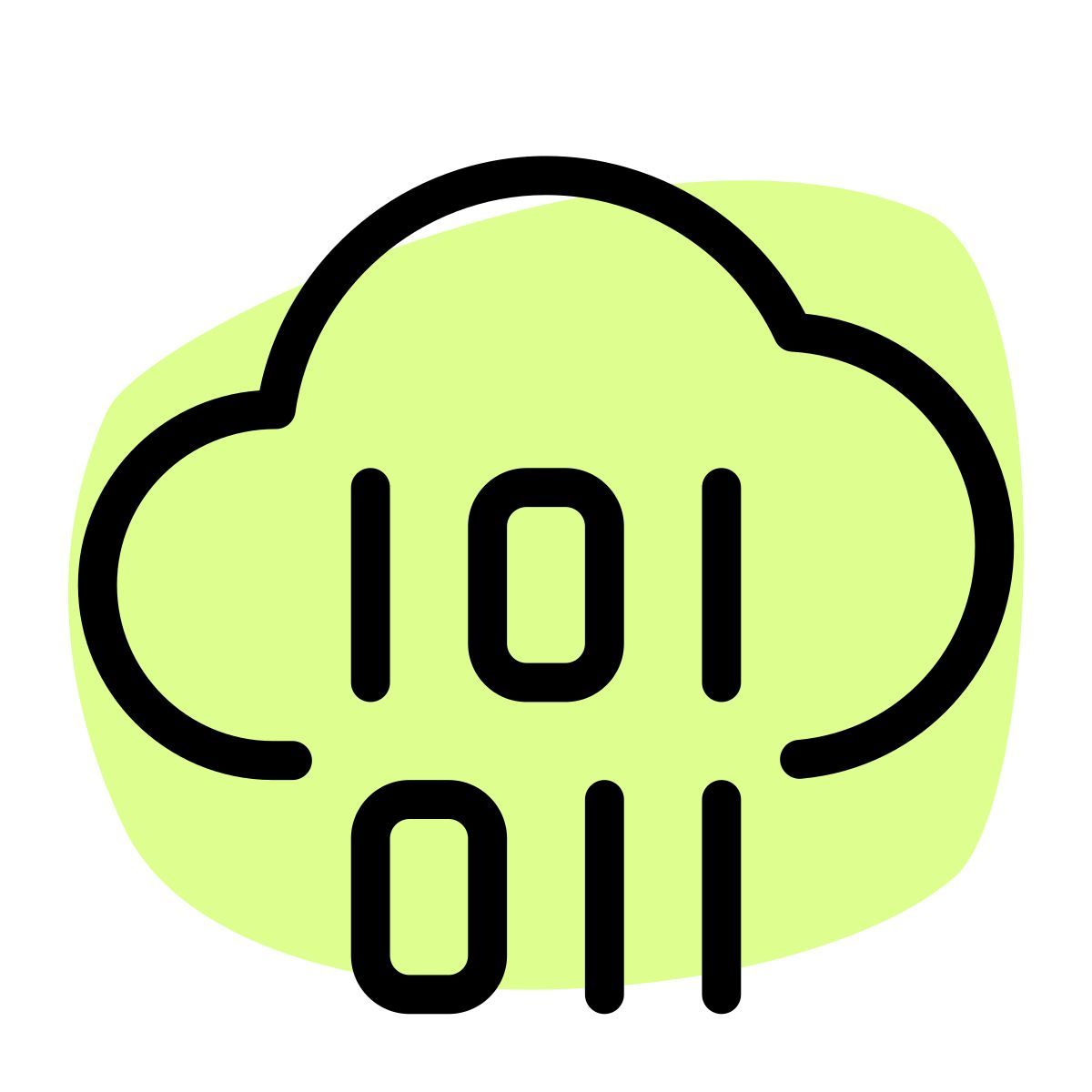 cloud binary code icon