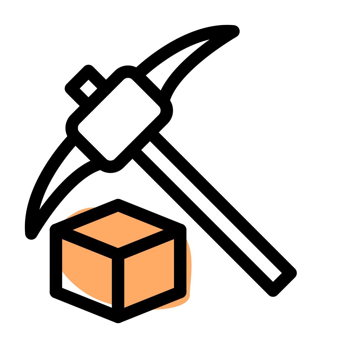 blockchain mining icon