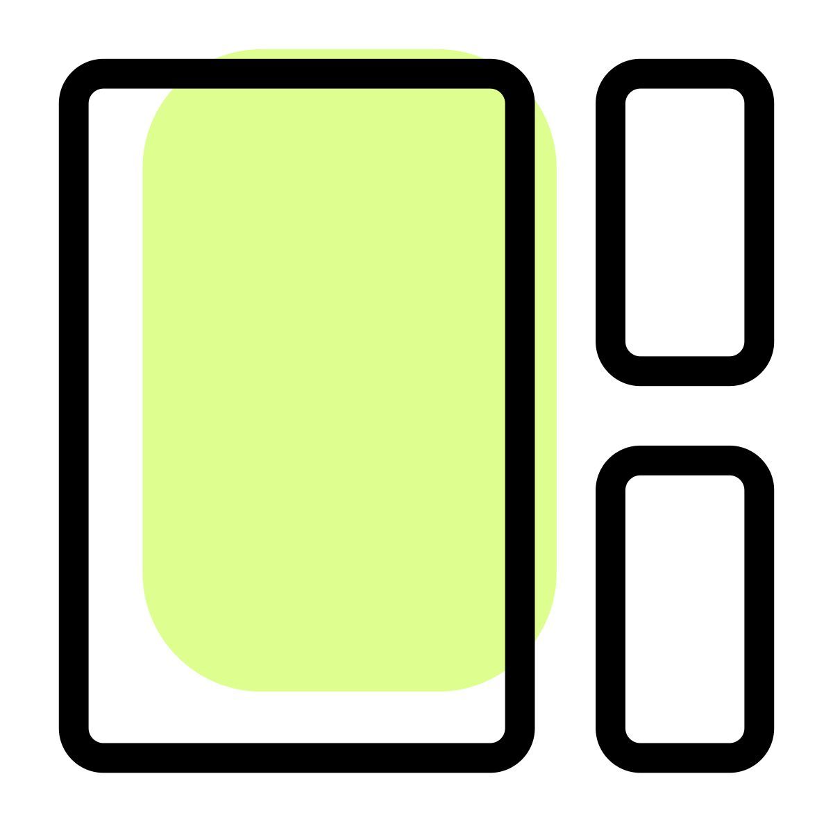 vertical panel layout icon