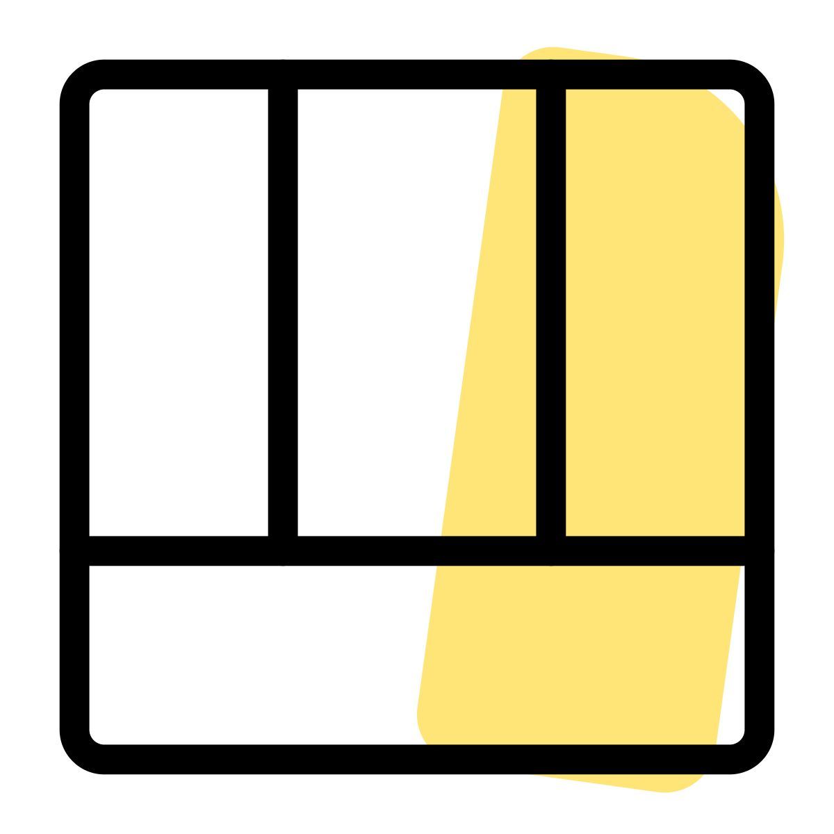 diseño de múltiples secciones icon