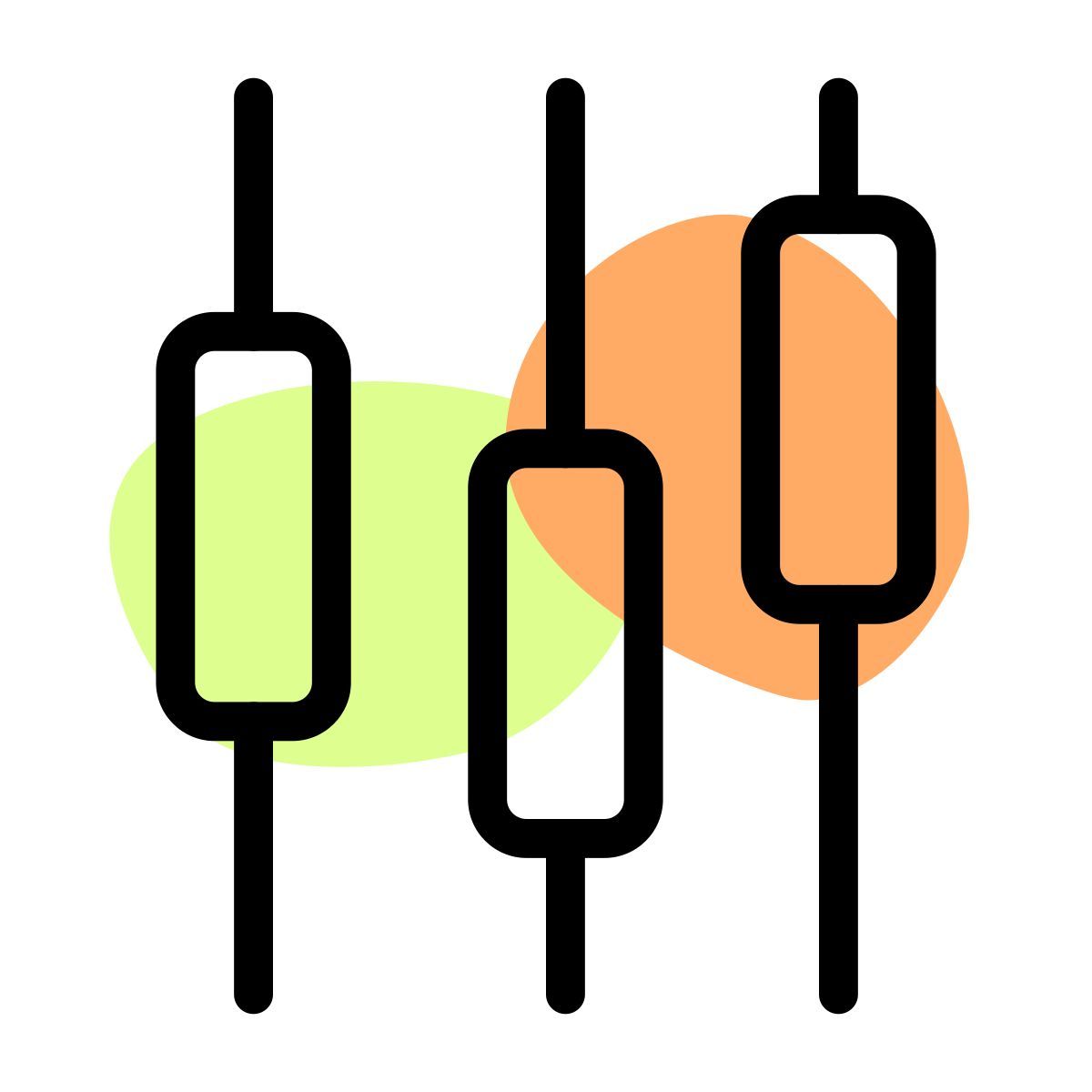 gráfico de velas icon