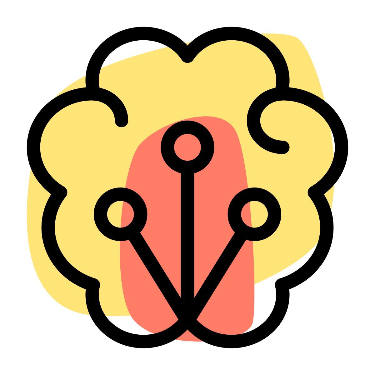 brain nodes icon