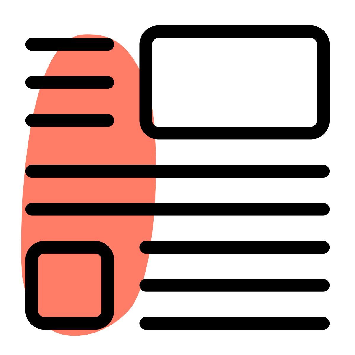 텍스트 레이아웃 icon