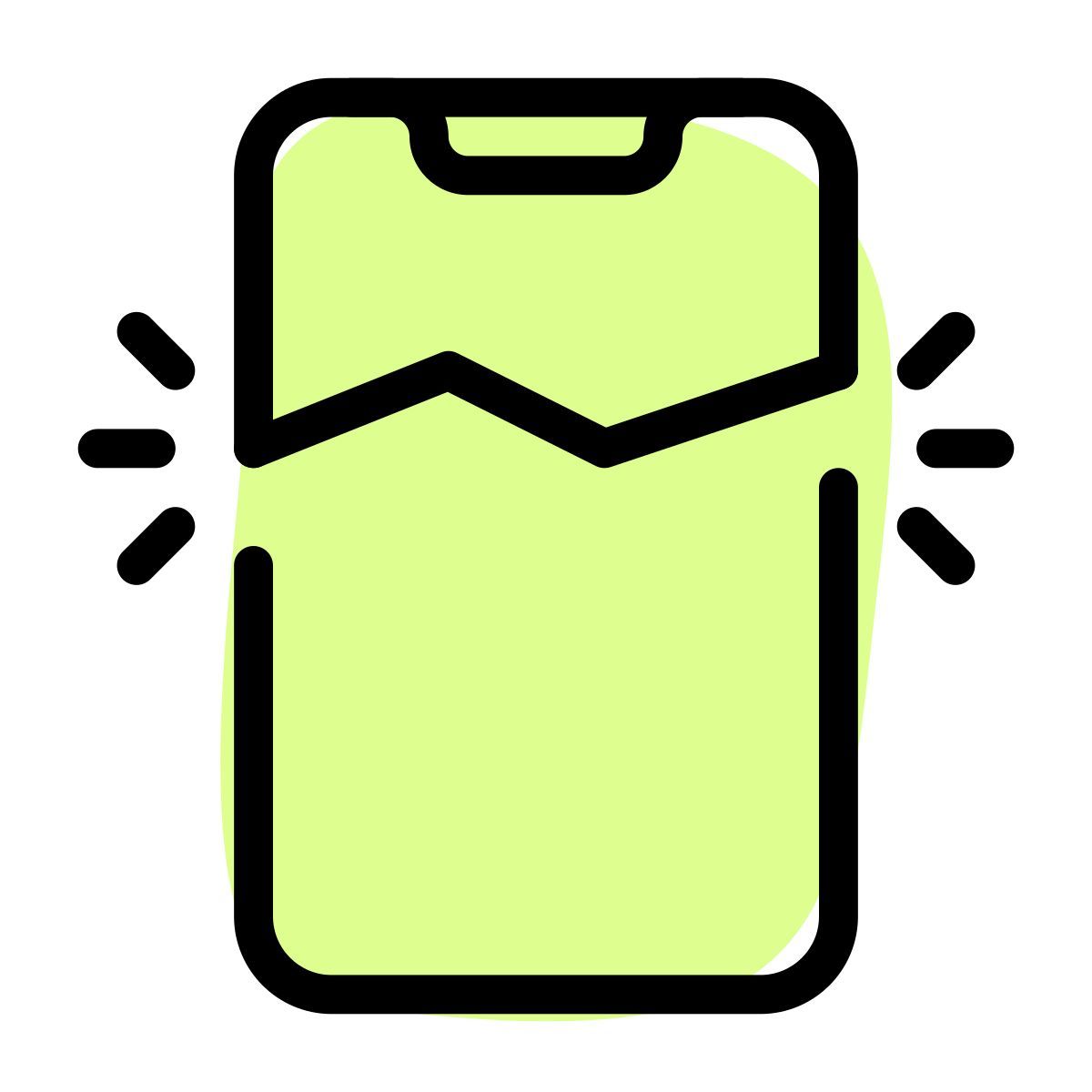 broken smartphone icon