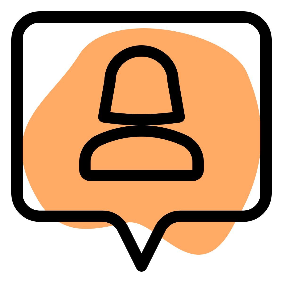 businesswoman chat messenger application function layout icon
