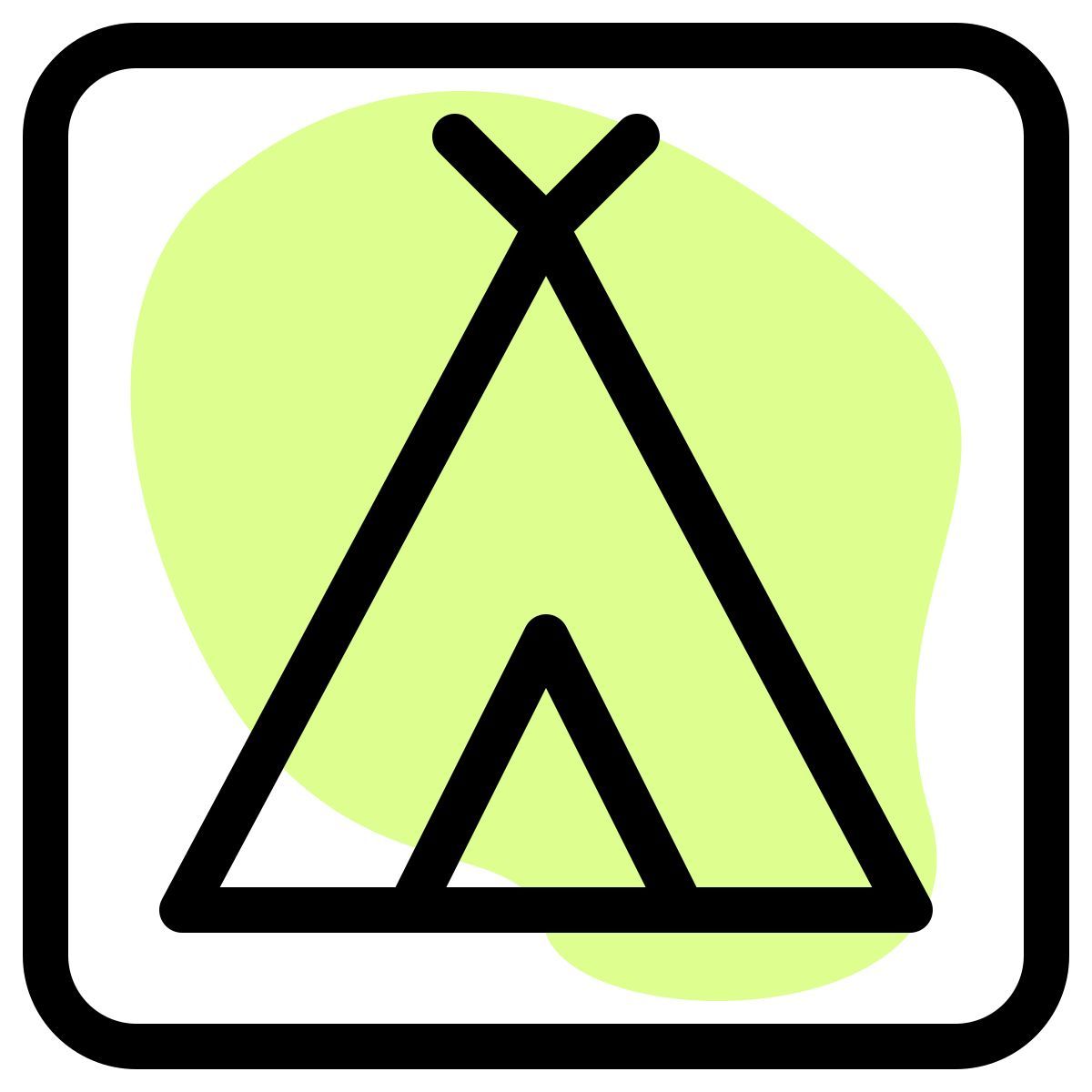 camping tent icon