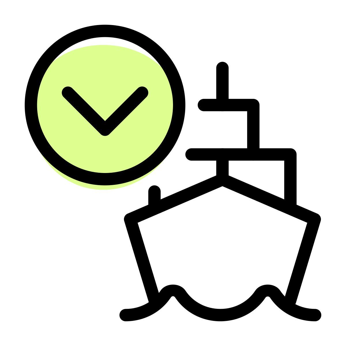 unloading cargo ship icon
