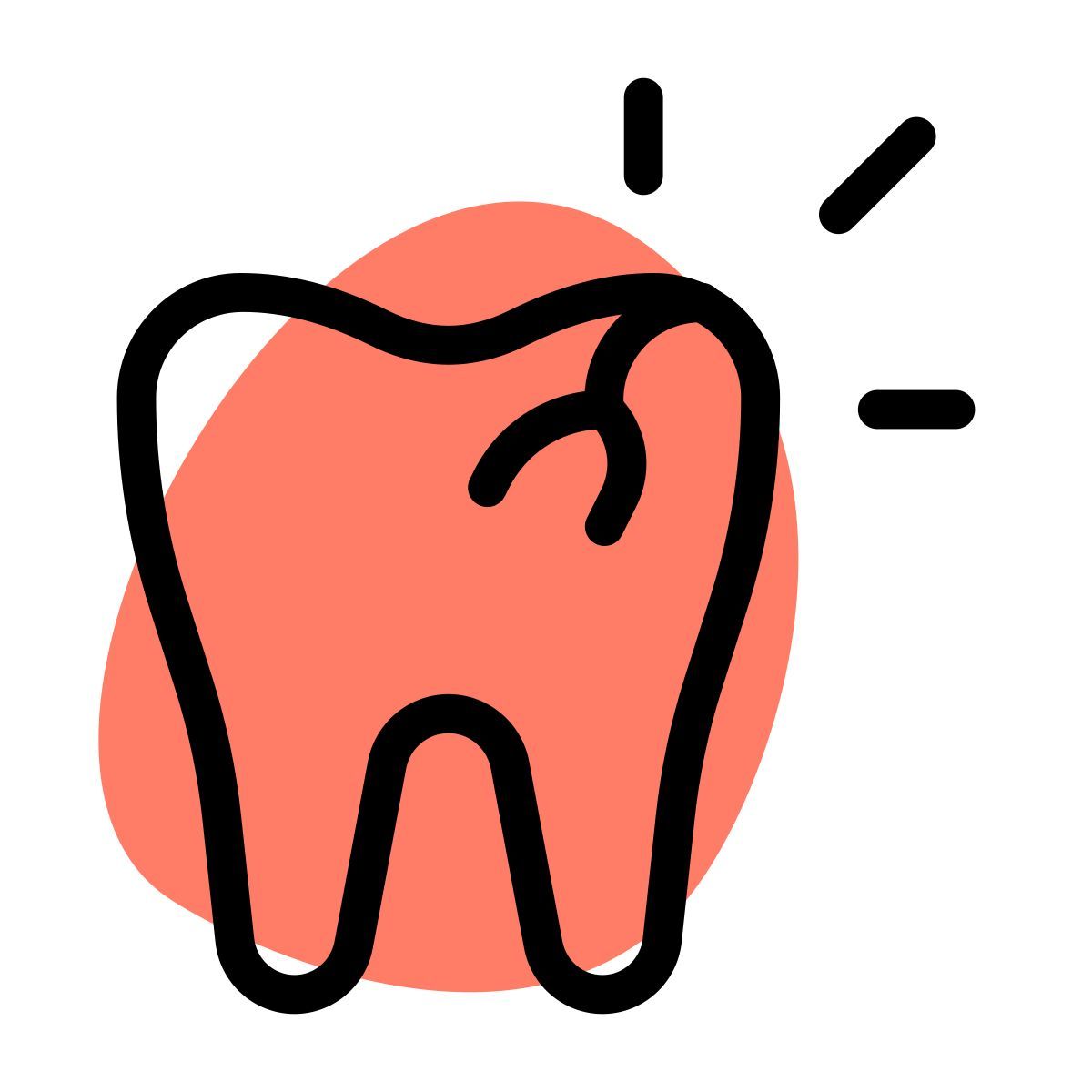 cracked tooth icon
