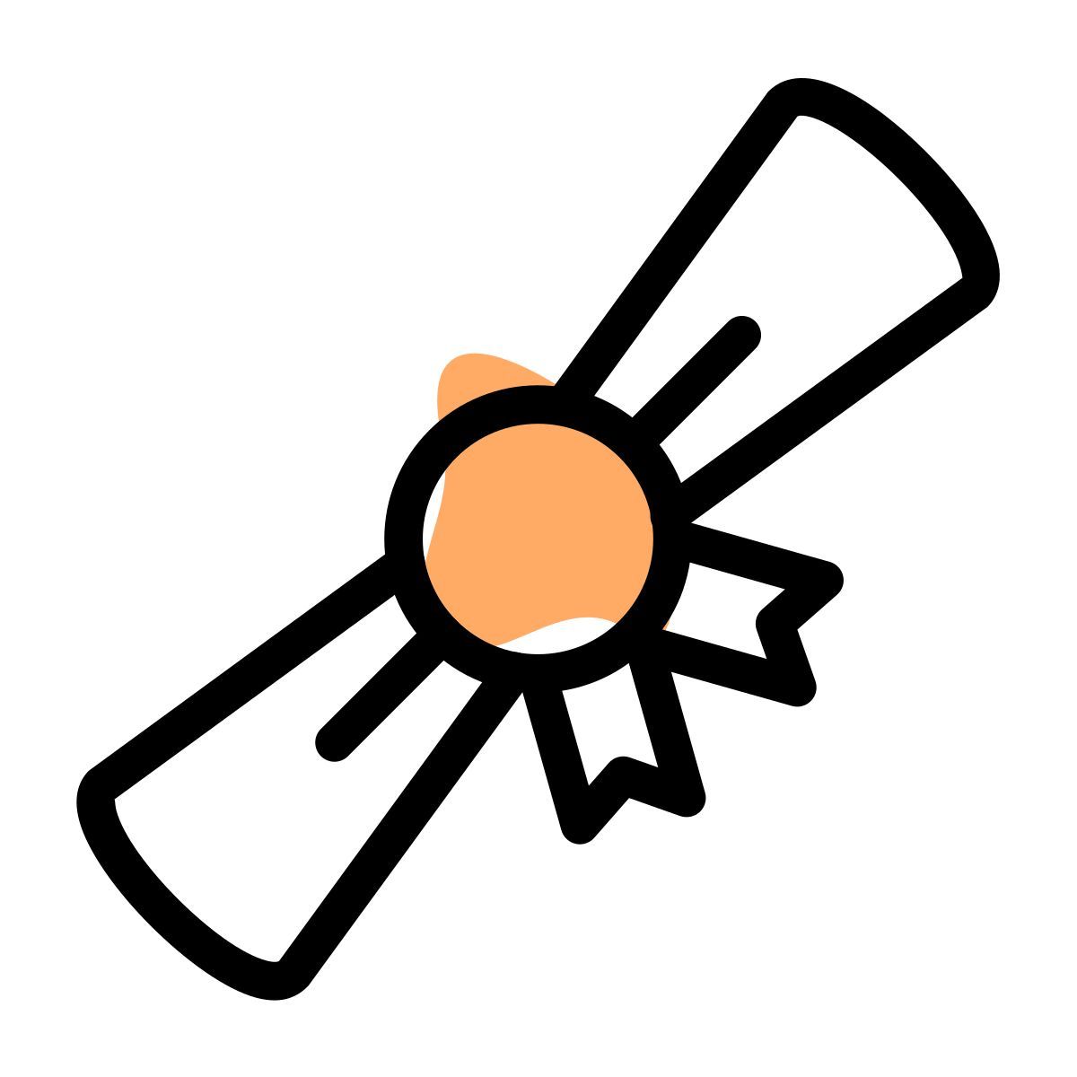 certificate roll icon