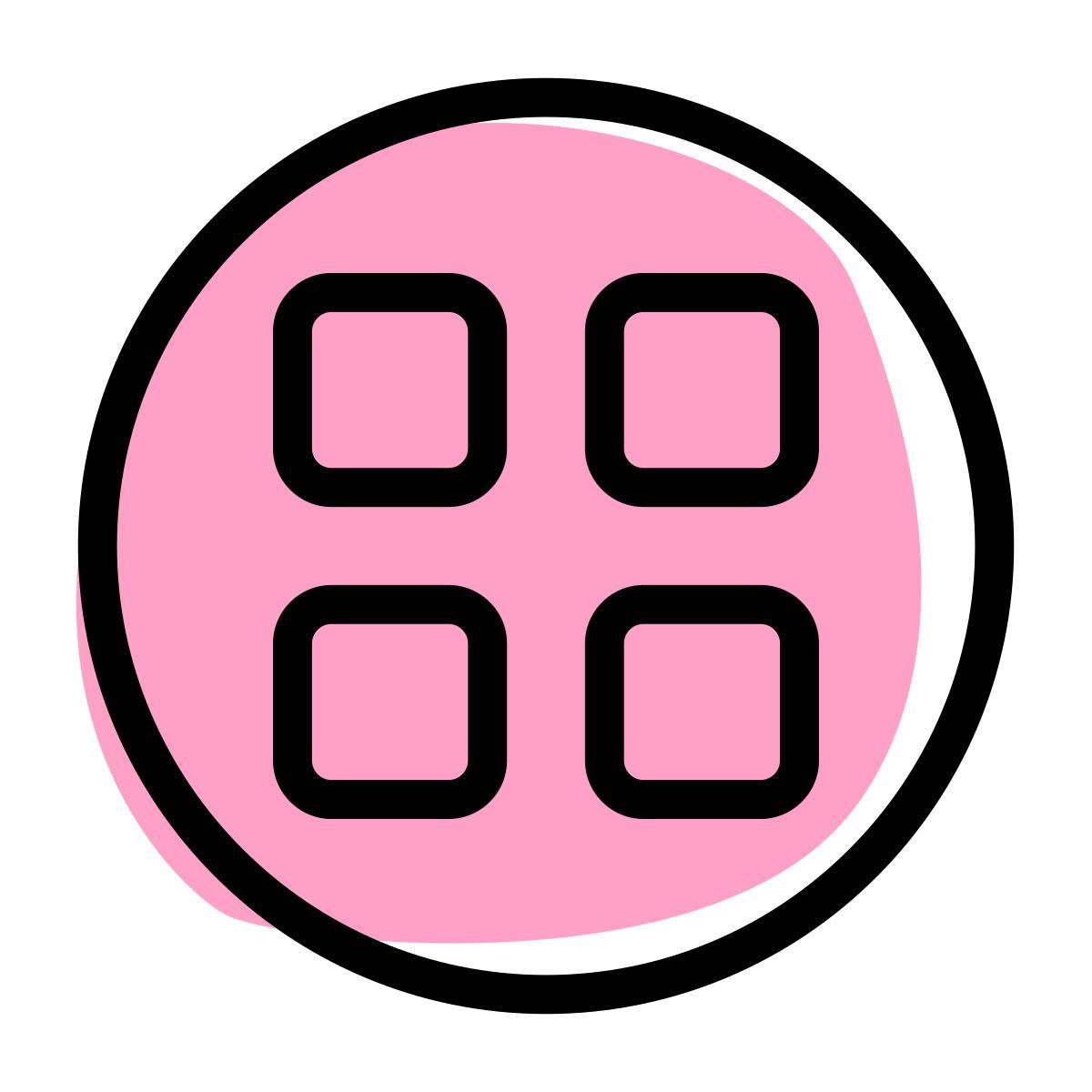 external circle menu apps isolated on whie background apps fresh tal revivo icon