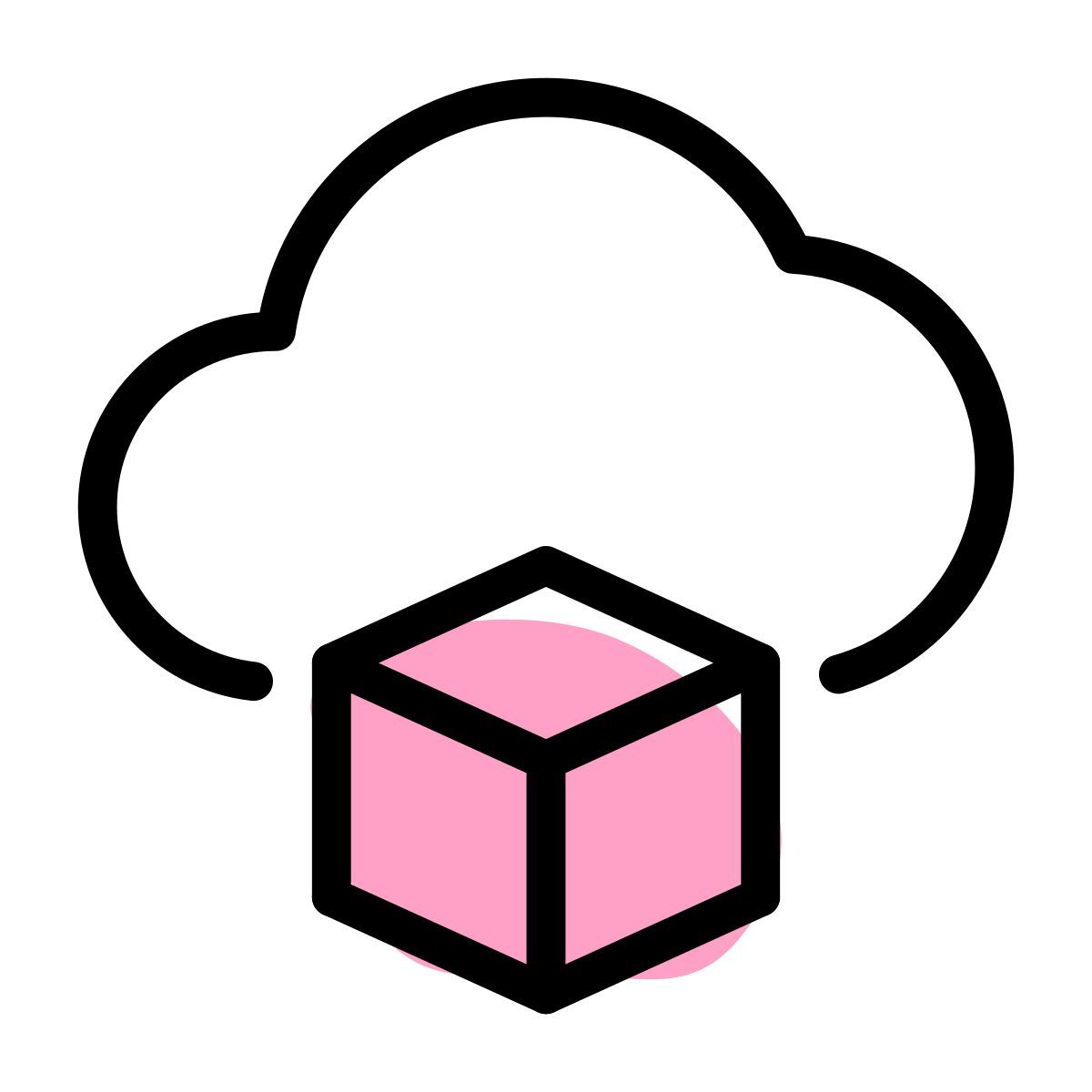 blockchain cloud icon