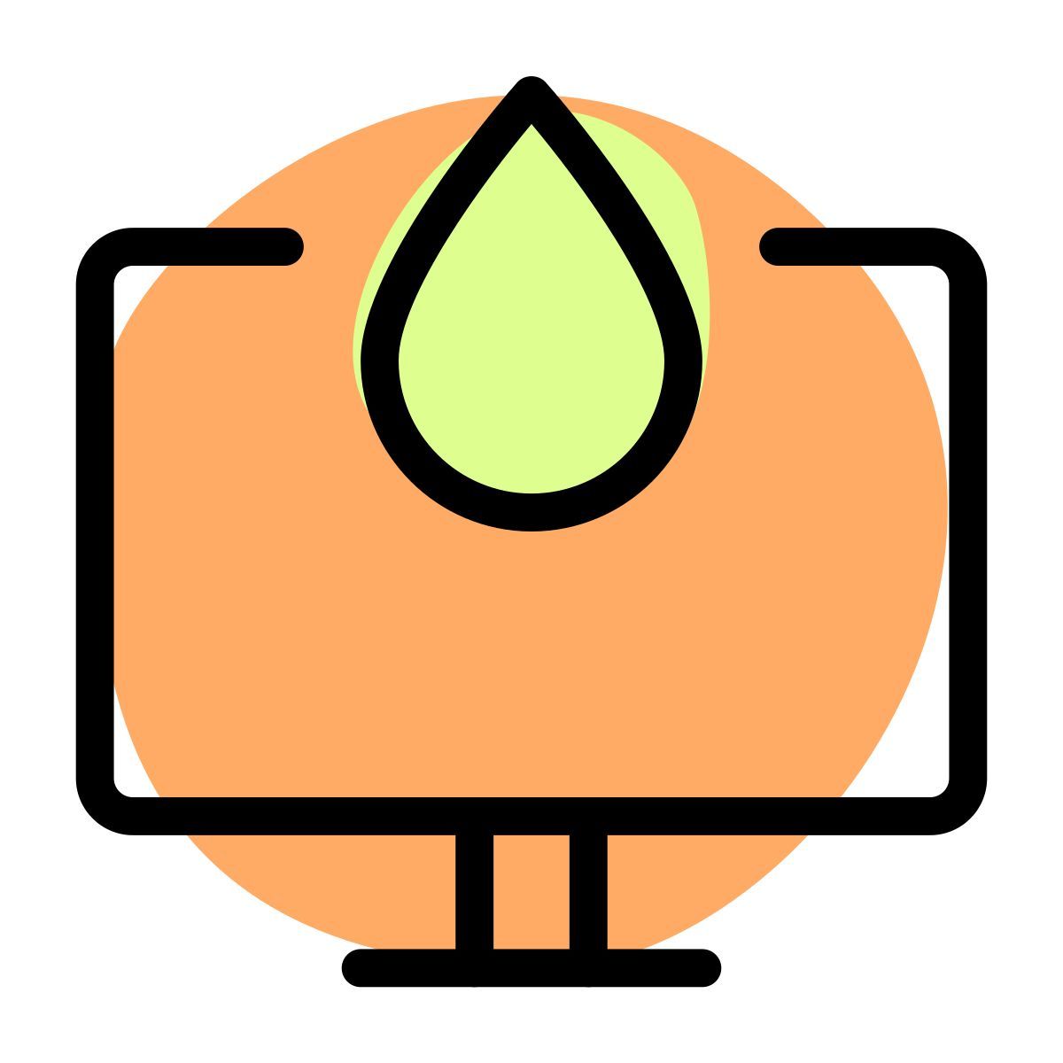 computer blood test icon