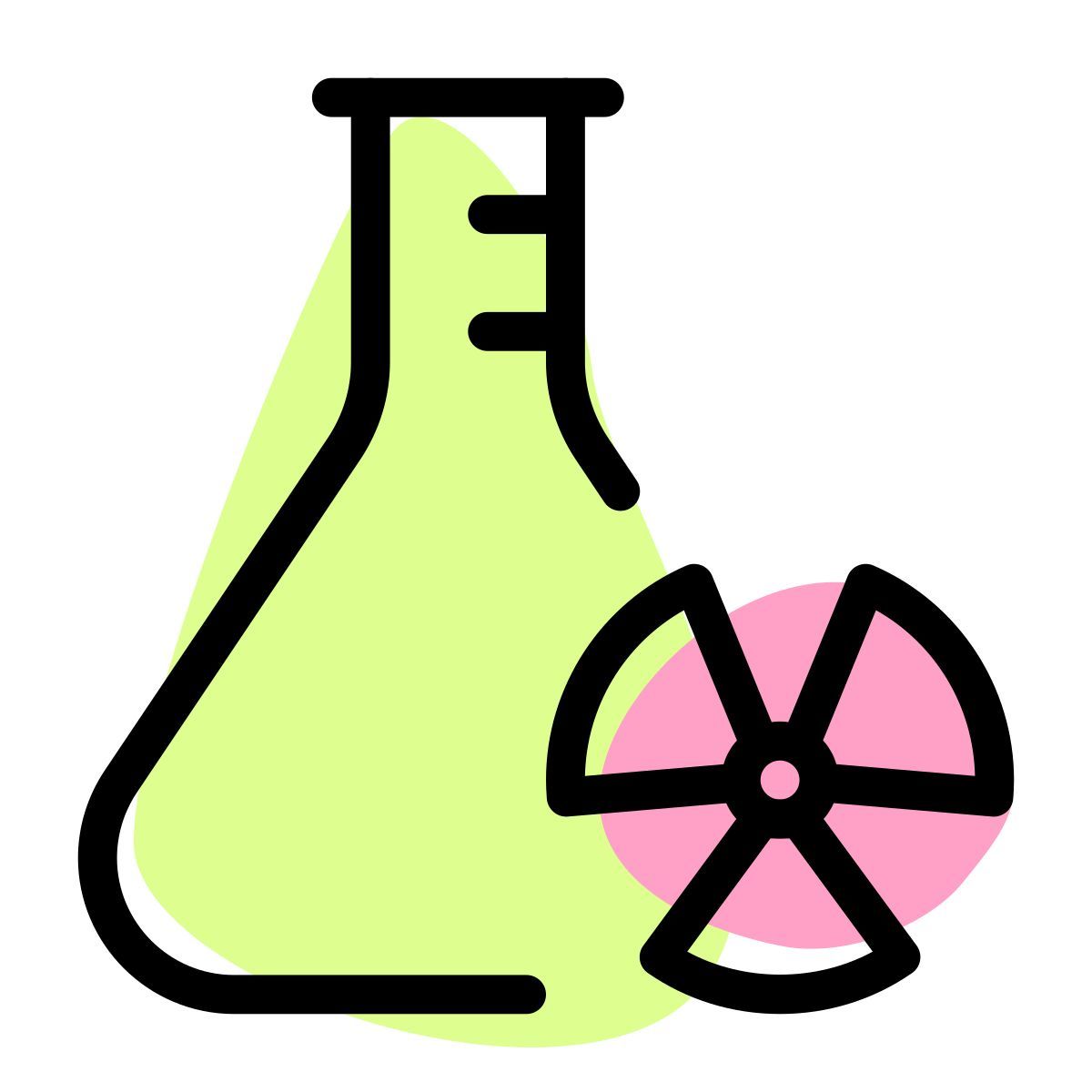 radiation flask icon