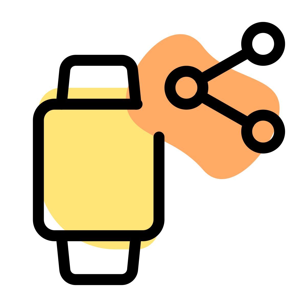 share smartwatch data icon