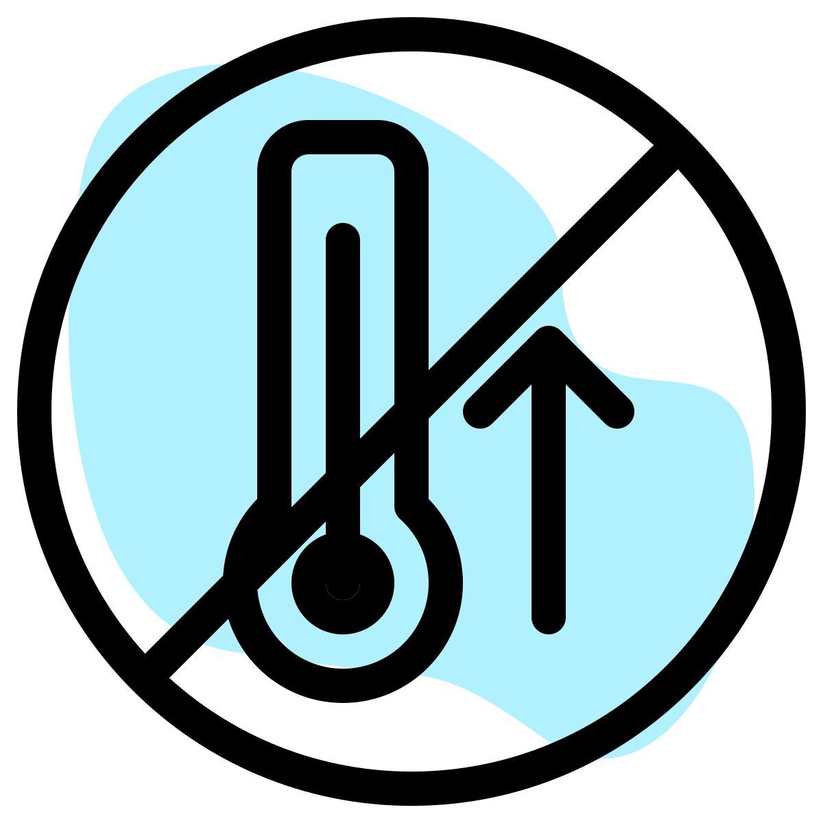 avoid extreme temperatures icon