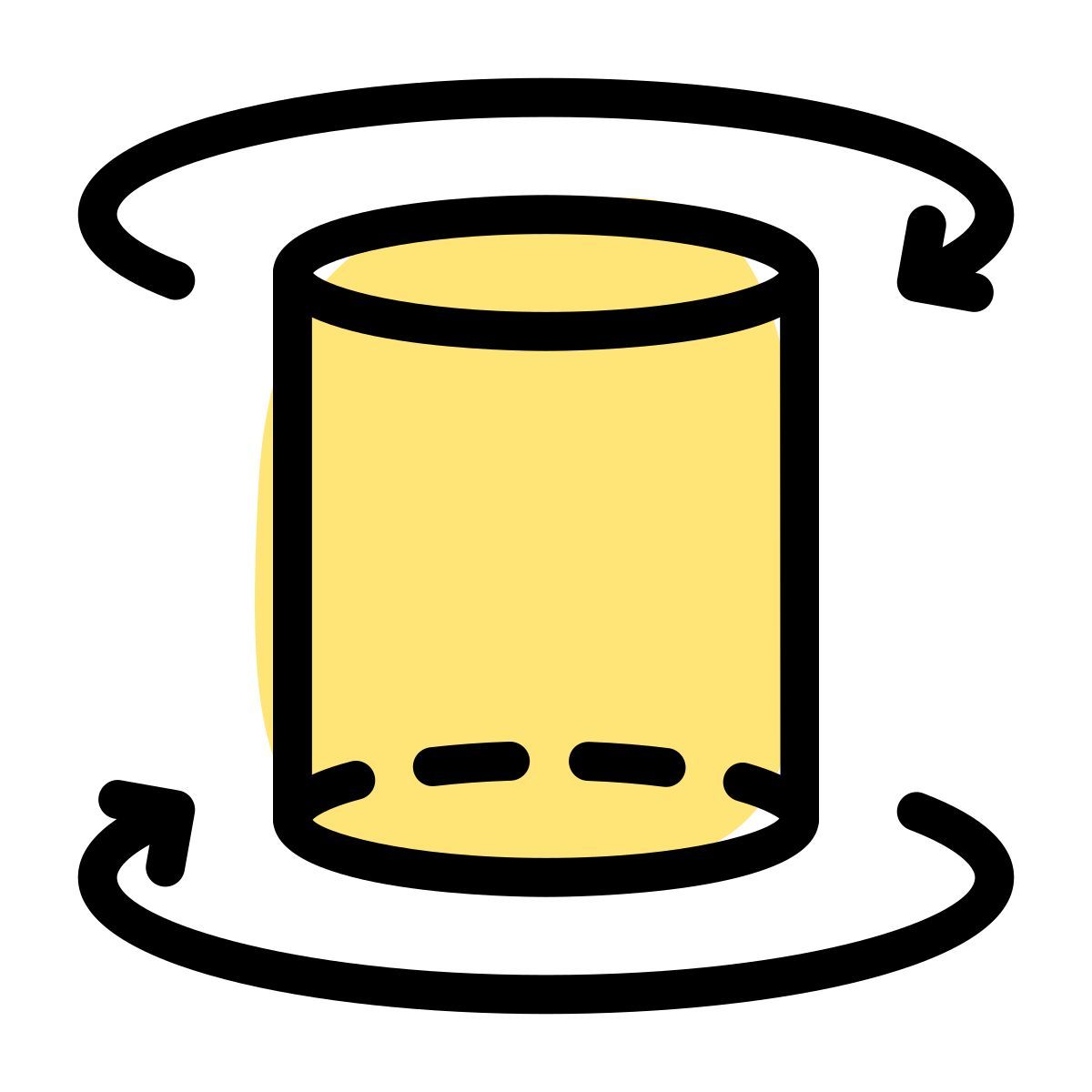 cylindrical model rotating in clockwise motion for faster 3d printing icon