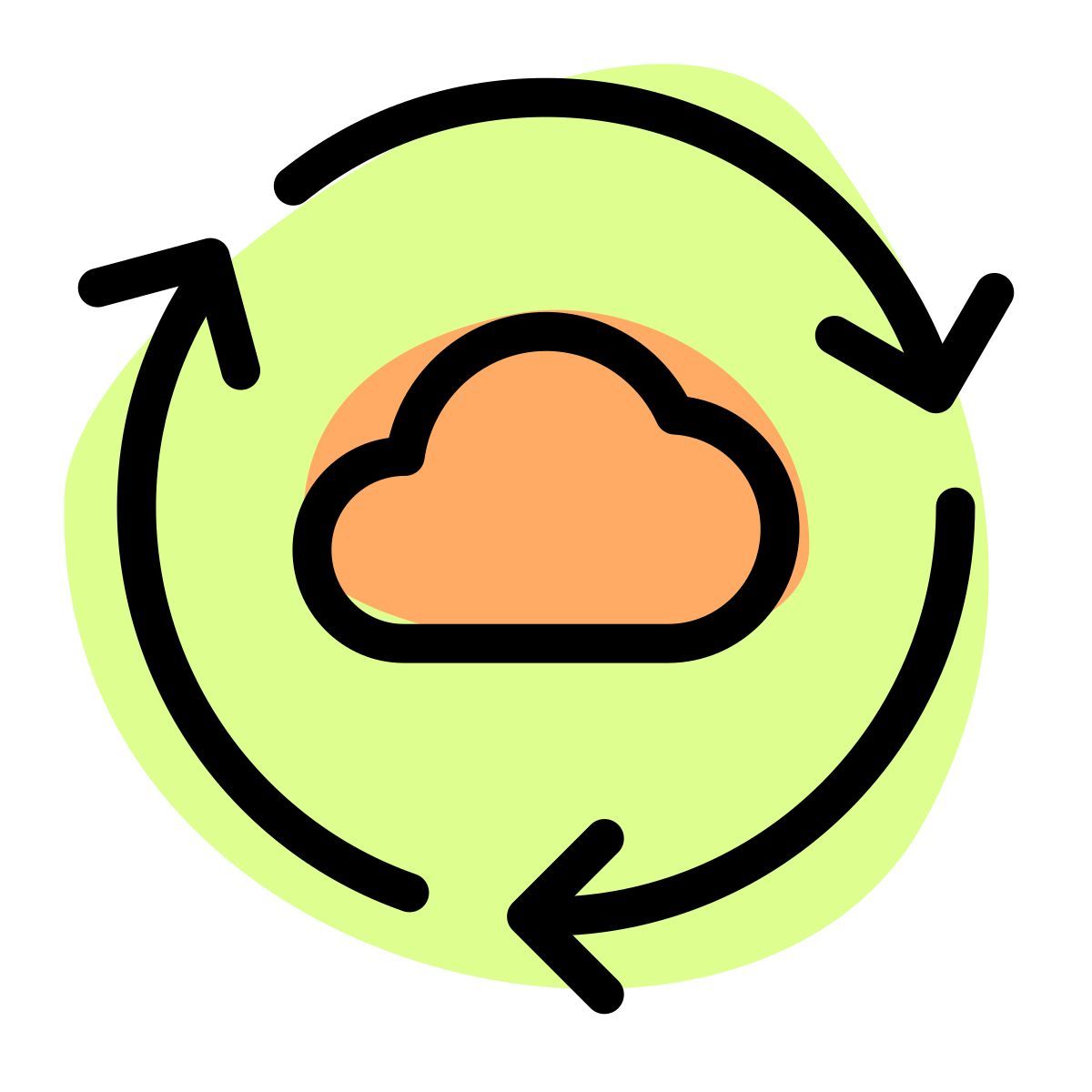 cloud synchronization icon