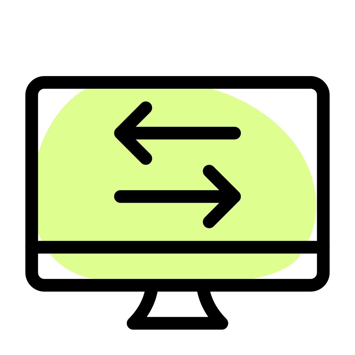 transferência de dados de desktop icon