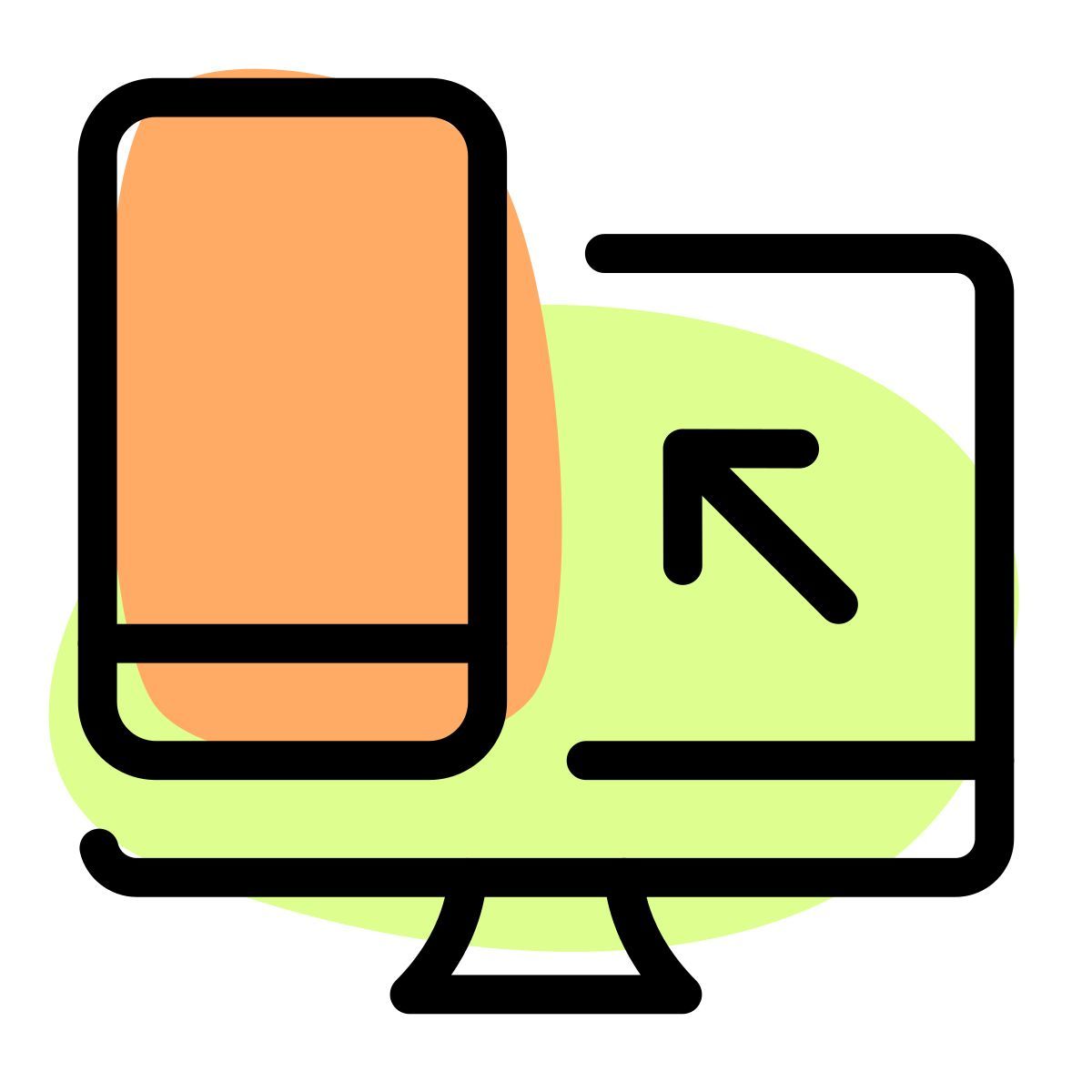 computer to phone icon