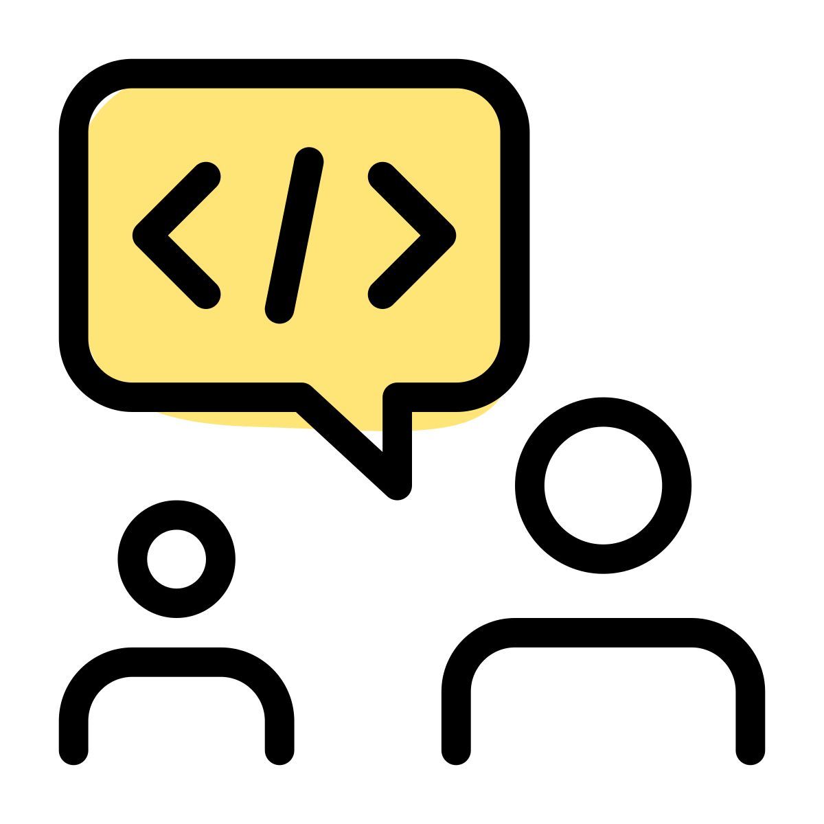 code discussion icon
