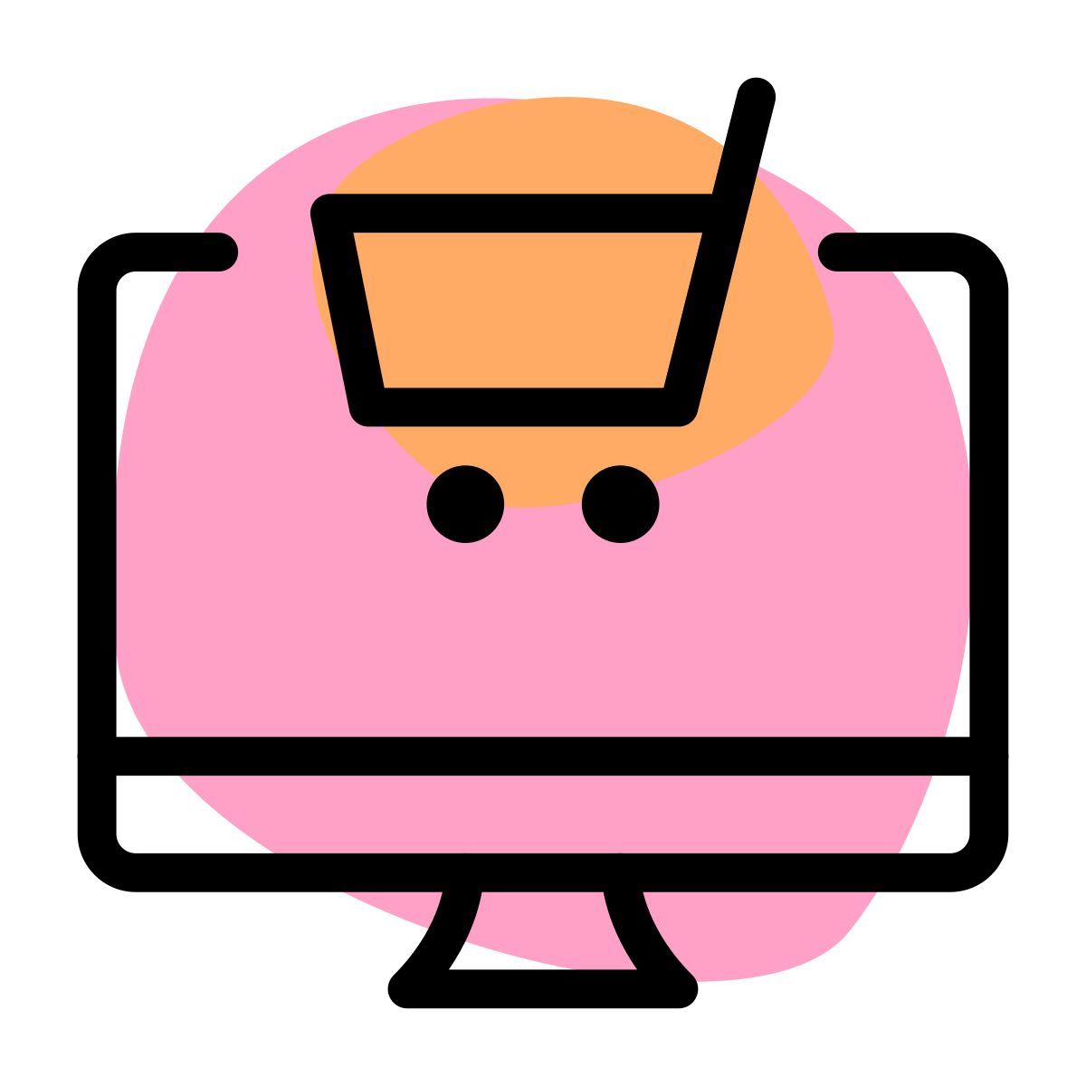 e commercing website portal viewed on desktop computer icon