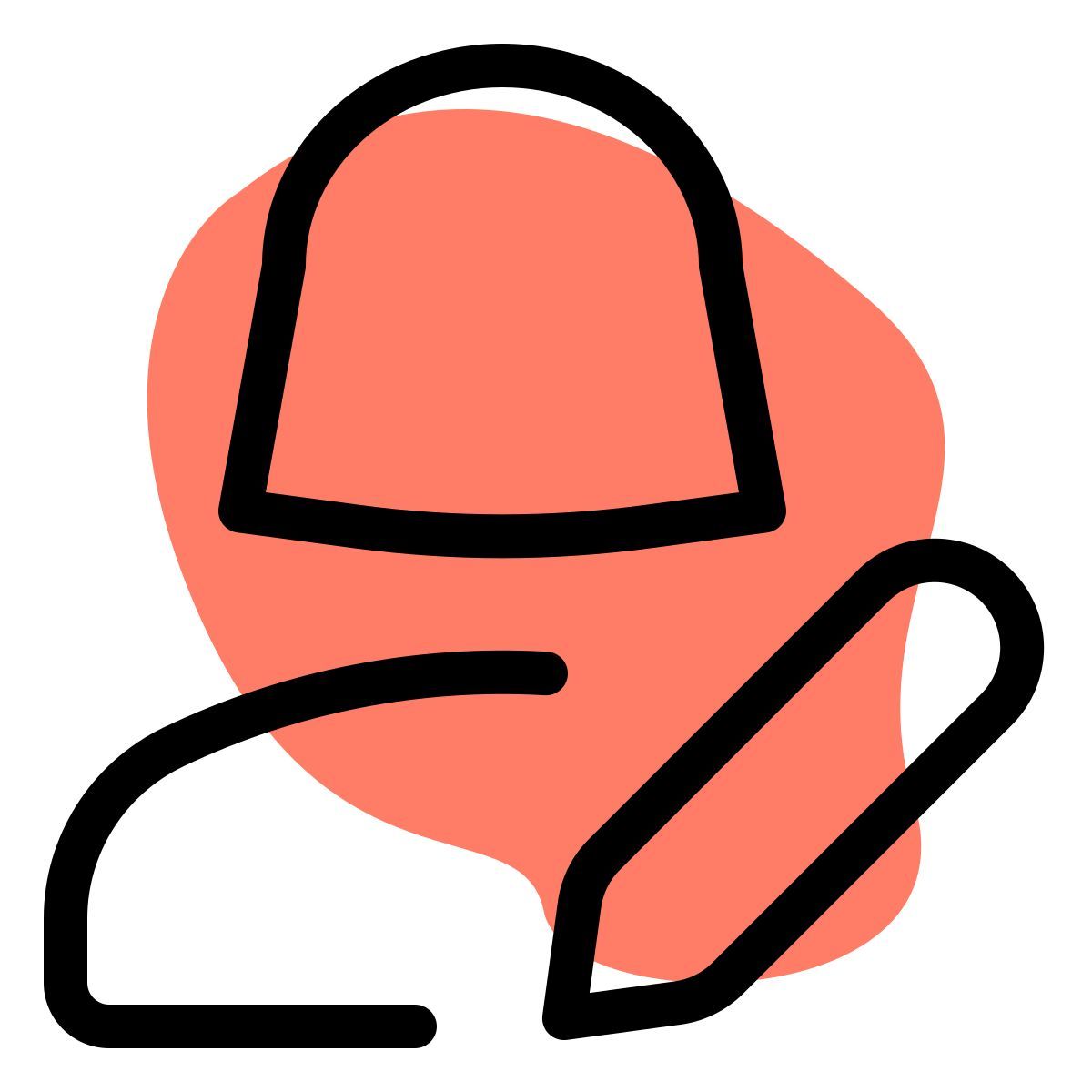 editing female user profile information with pencil layout icon