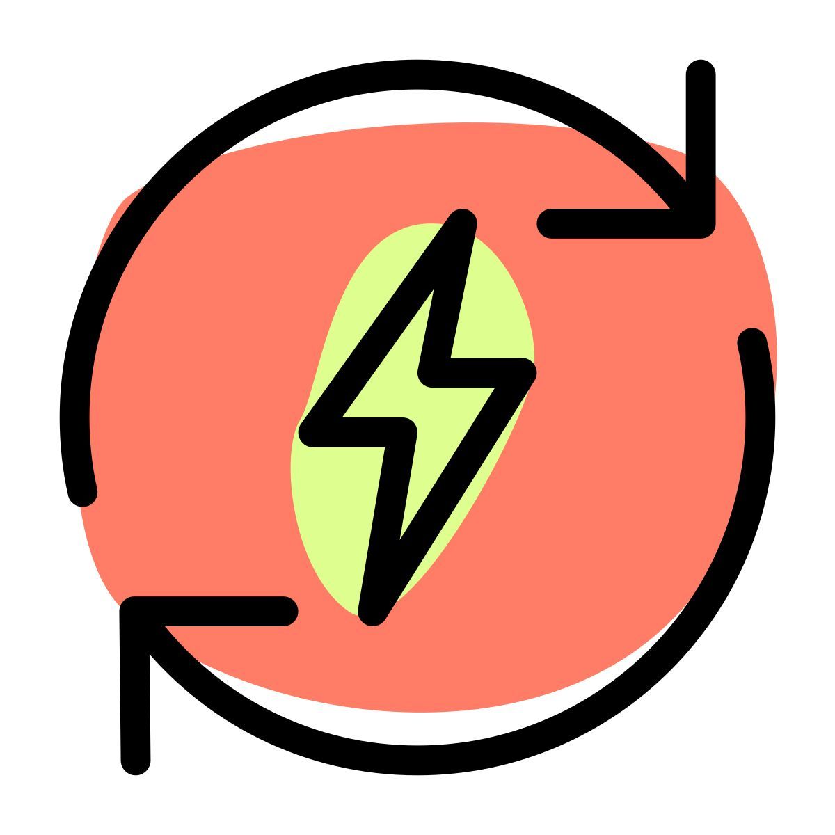 icona trasferimento di energia