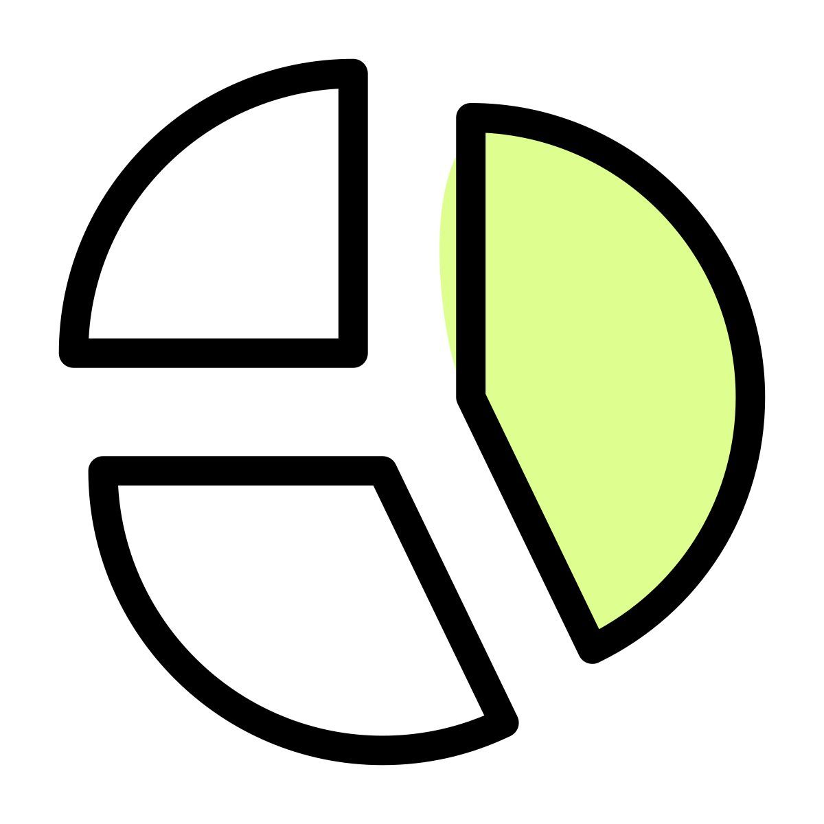 pie chart sections icon