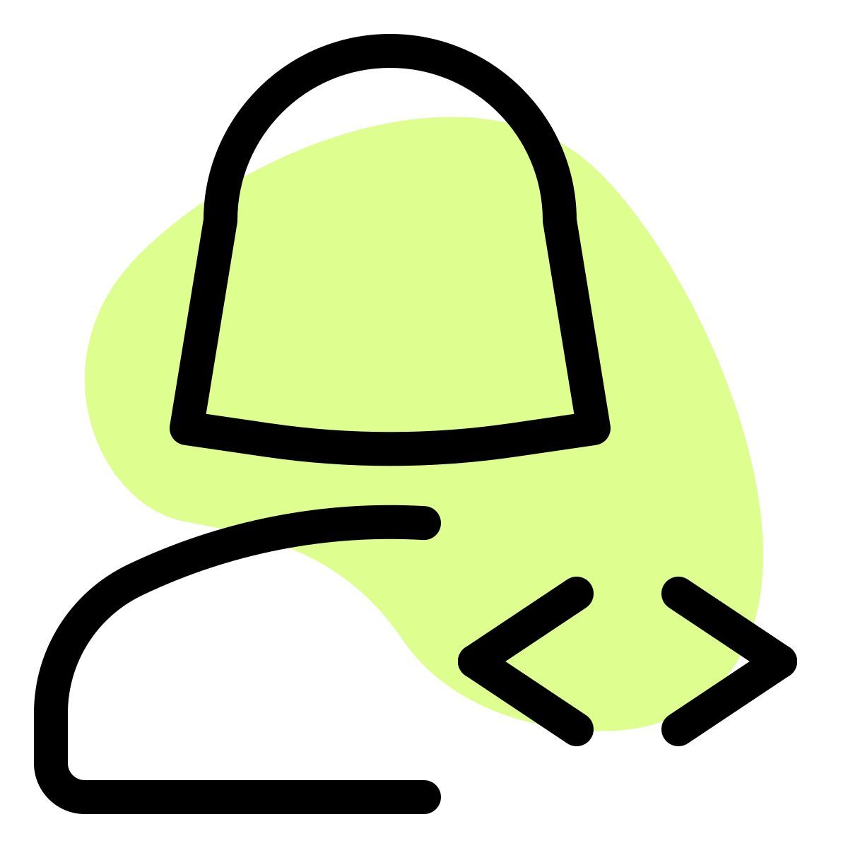 female user using both left and right arrows for multiple sections icon