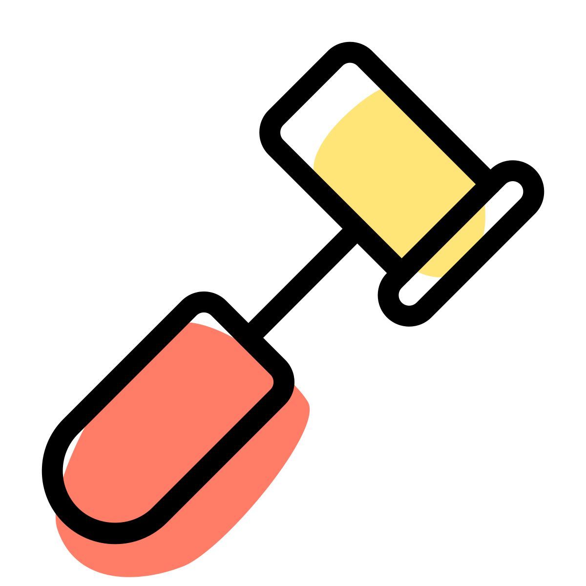 flat face hammer icon