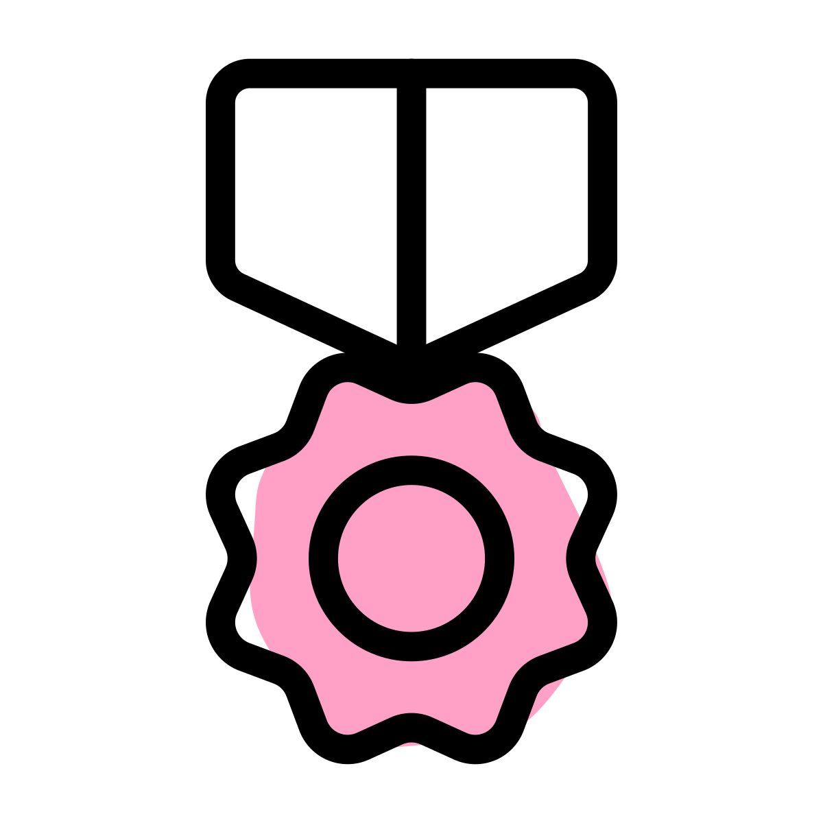 flower shaped medal icon