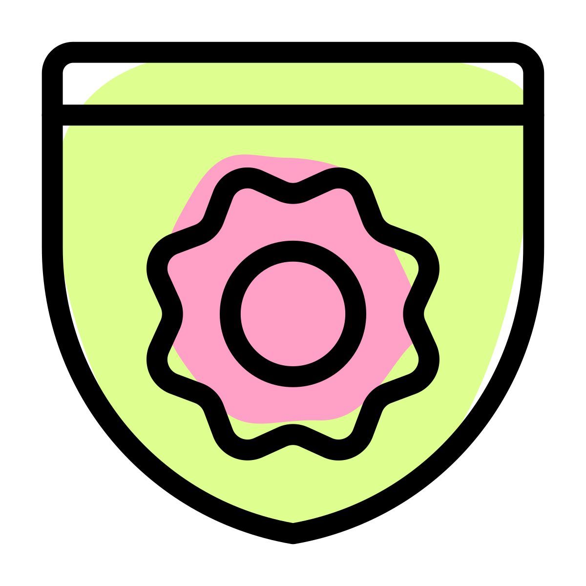icono emblema de flores