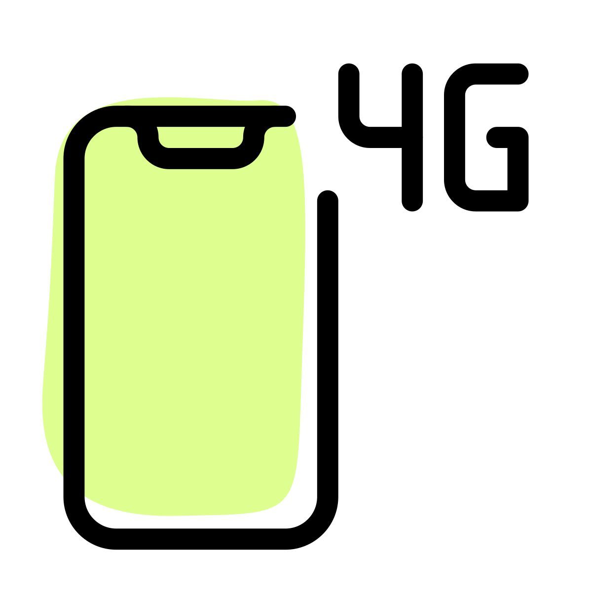 téléphone 4g icon