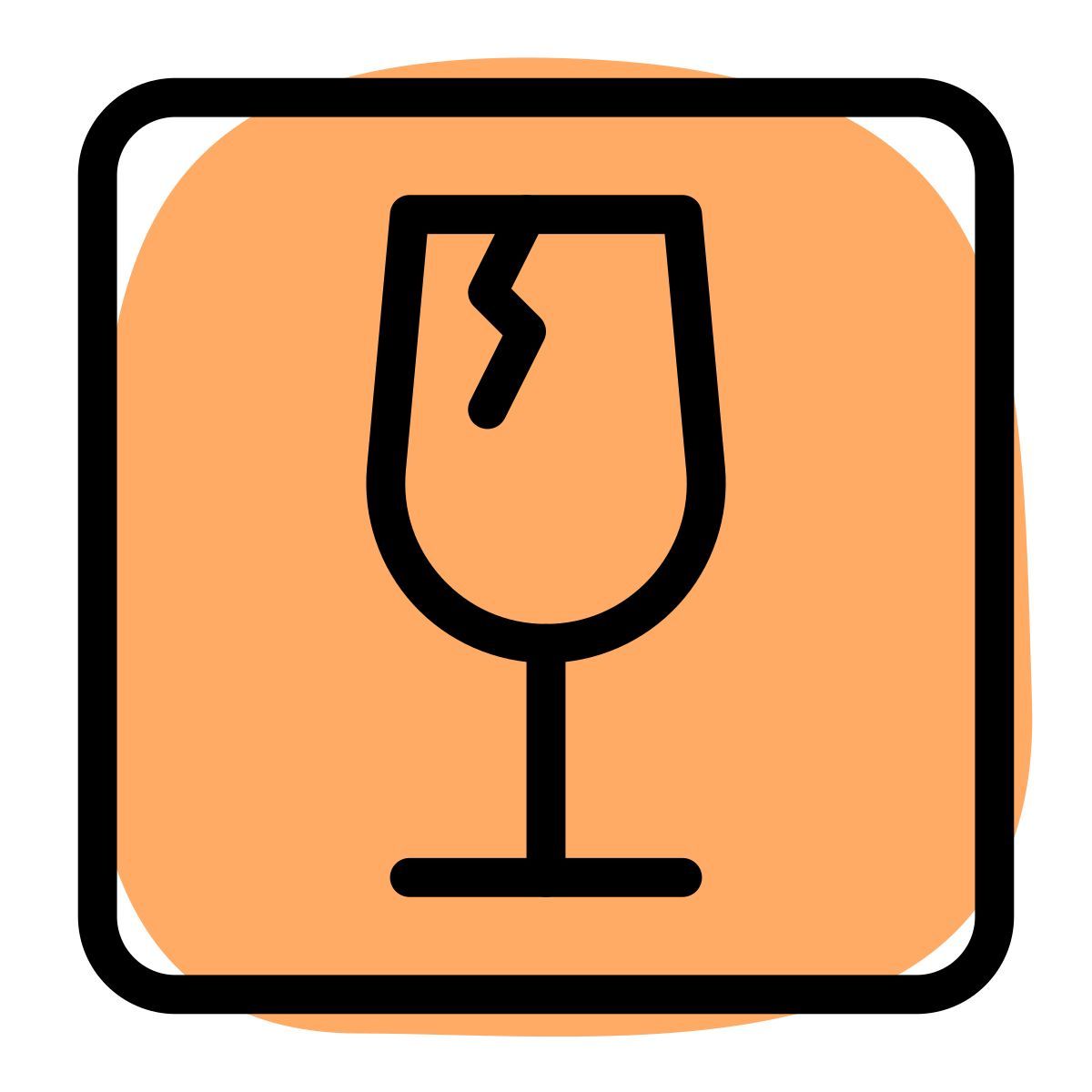 fragile sticker icon