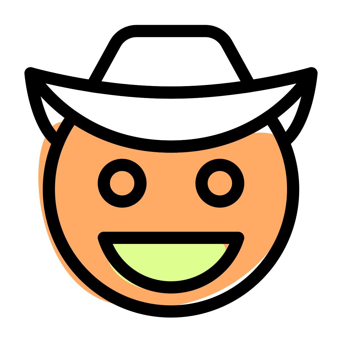 lächelnder cowboy icon