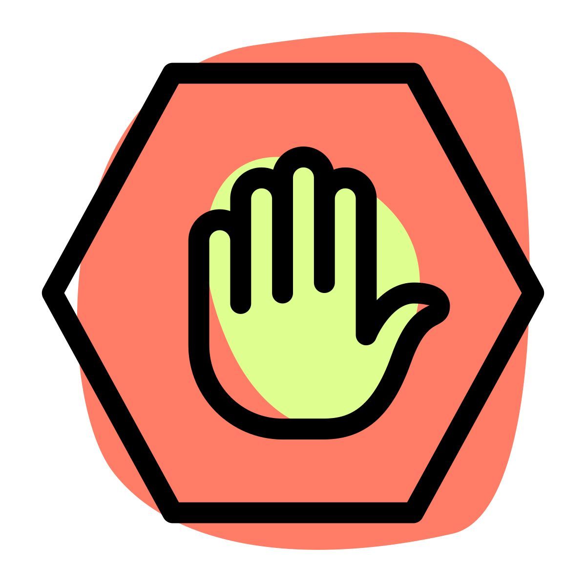 stop hand icon