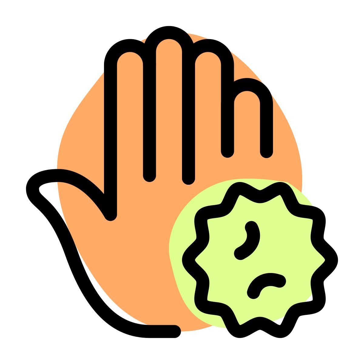 hand microbes icon
