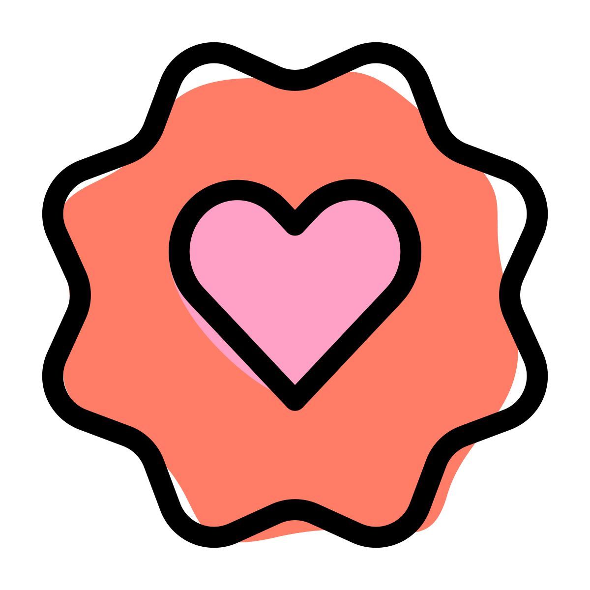 heart sticker icon