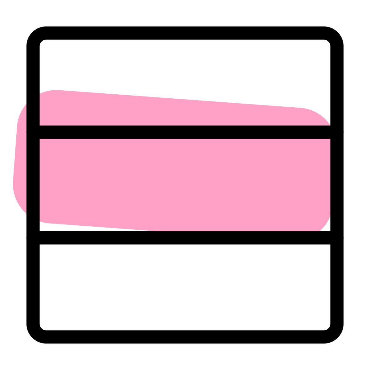 table with three rows icon