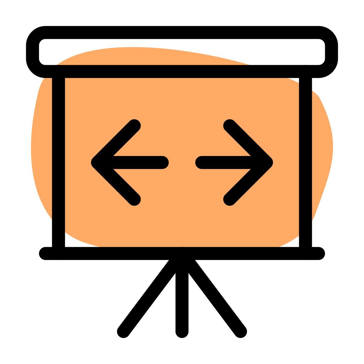 horizontal slide presentation icon