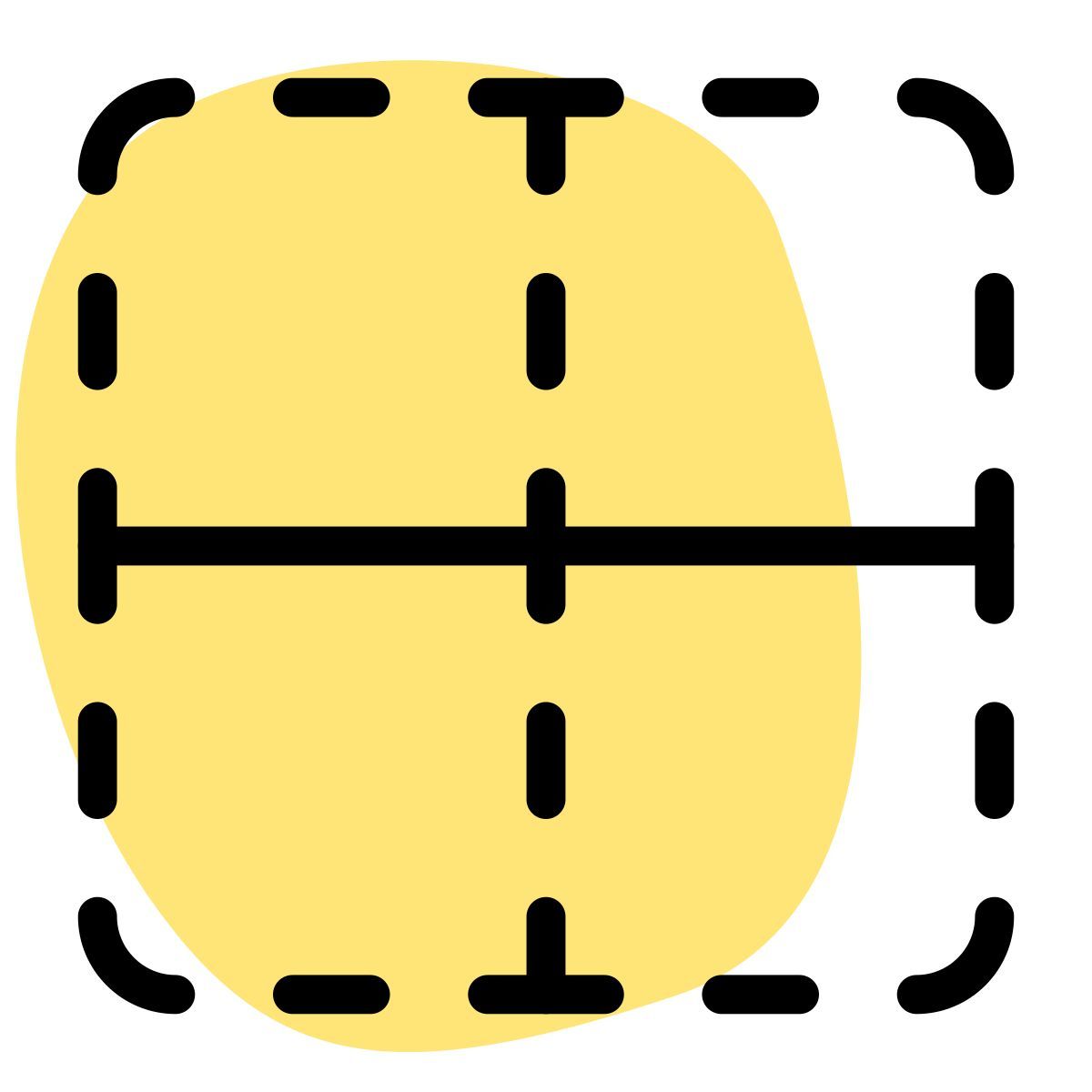 inserisci bordo orizzontale icon