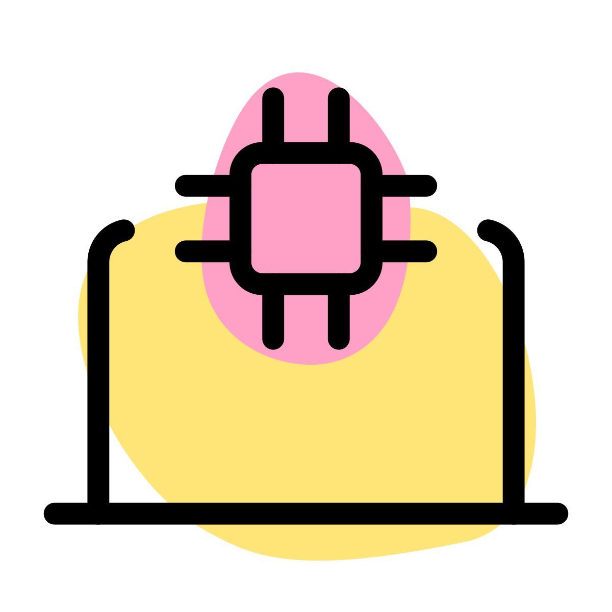 microprocessore per laptop icon