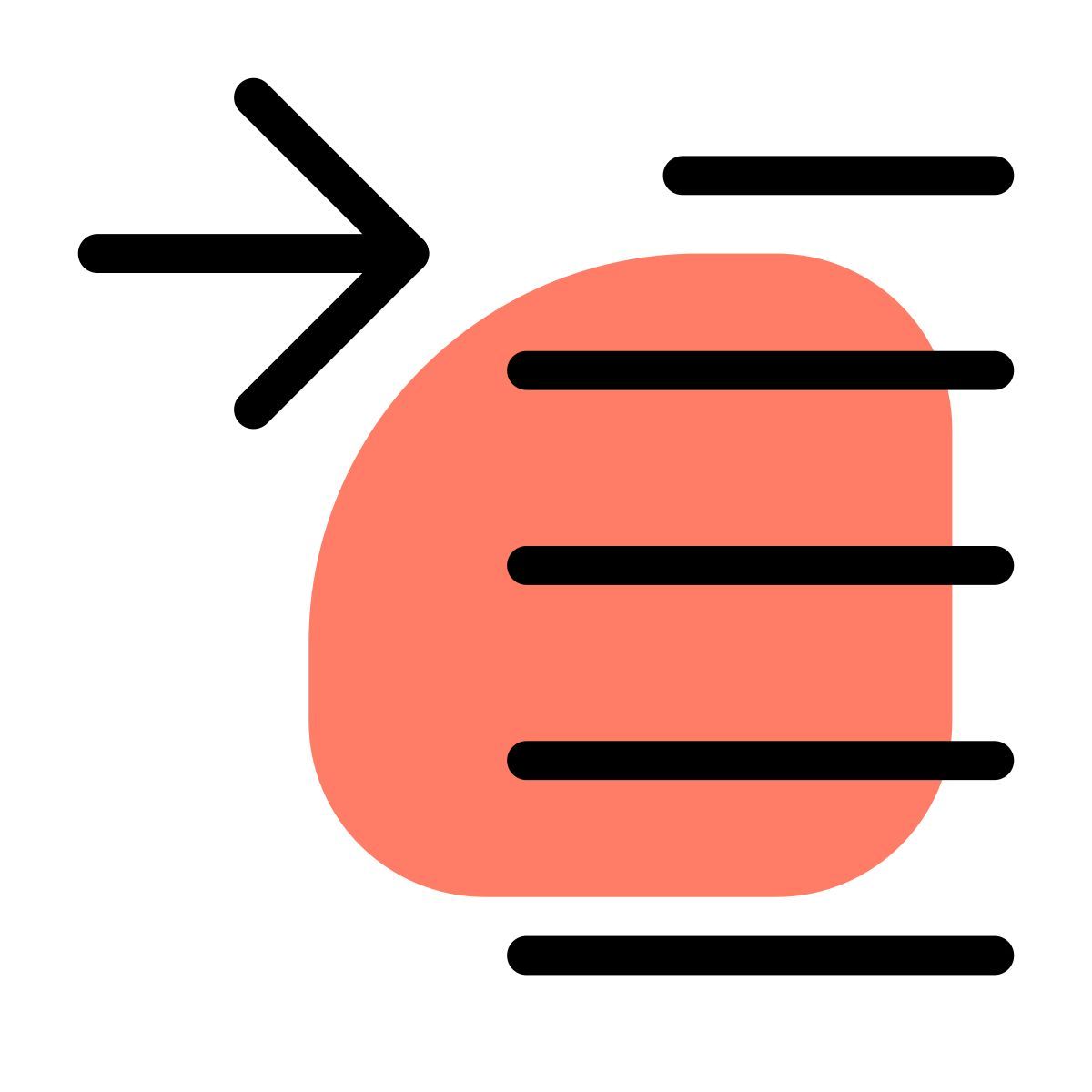 left center margin paragraph arrow position edit setting alignment icon