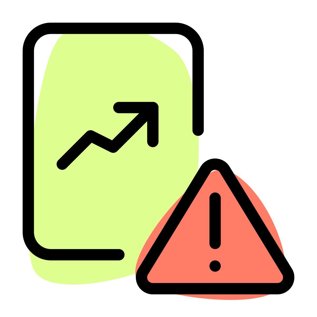 line chart error icon