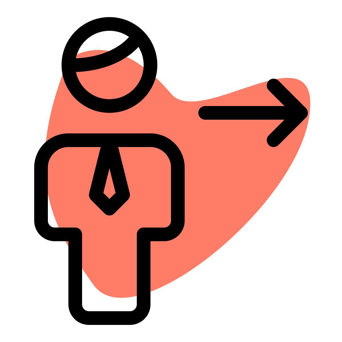 logoff company server portal for businessman website icon