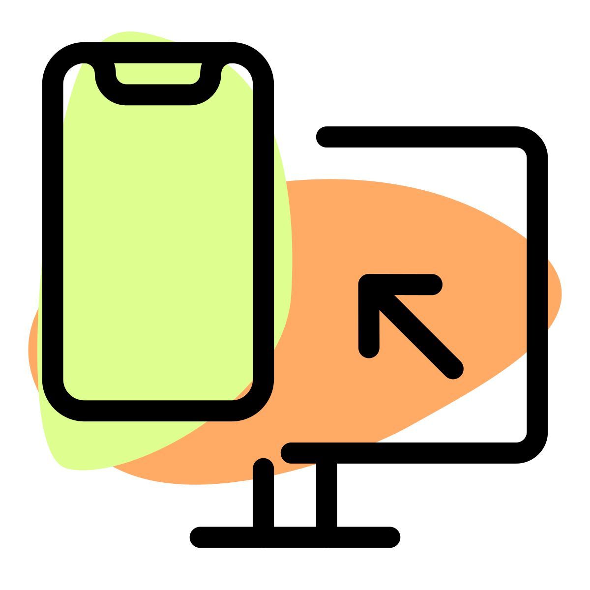 de computadora a teléfono icon