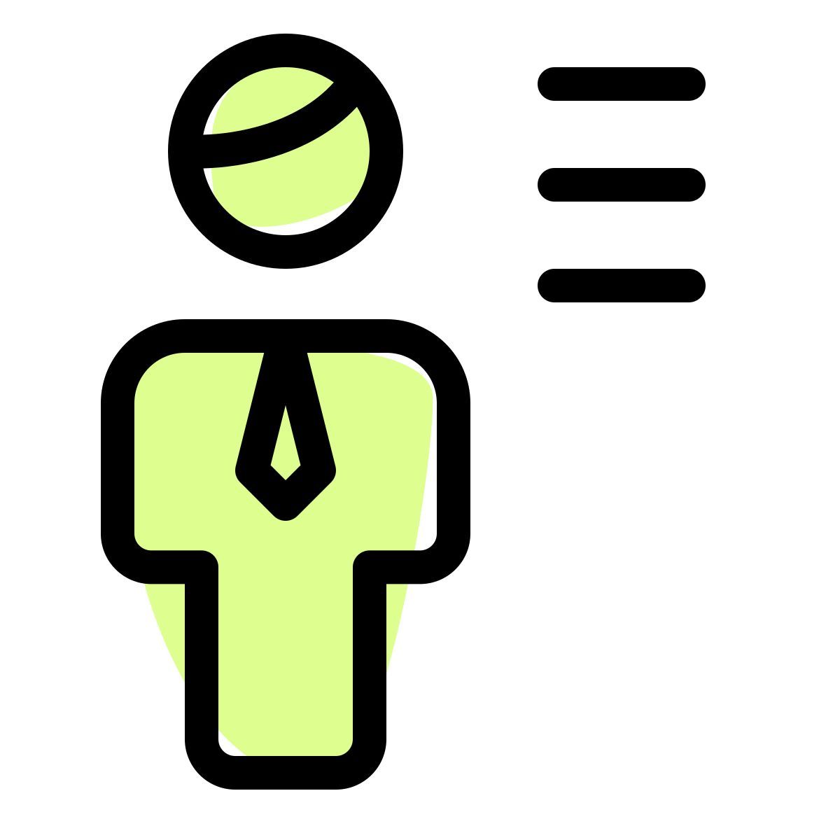 menu option in for employee portfolio layout icon