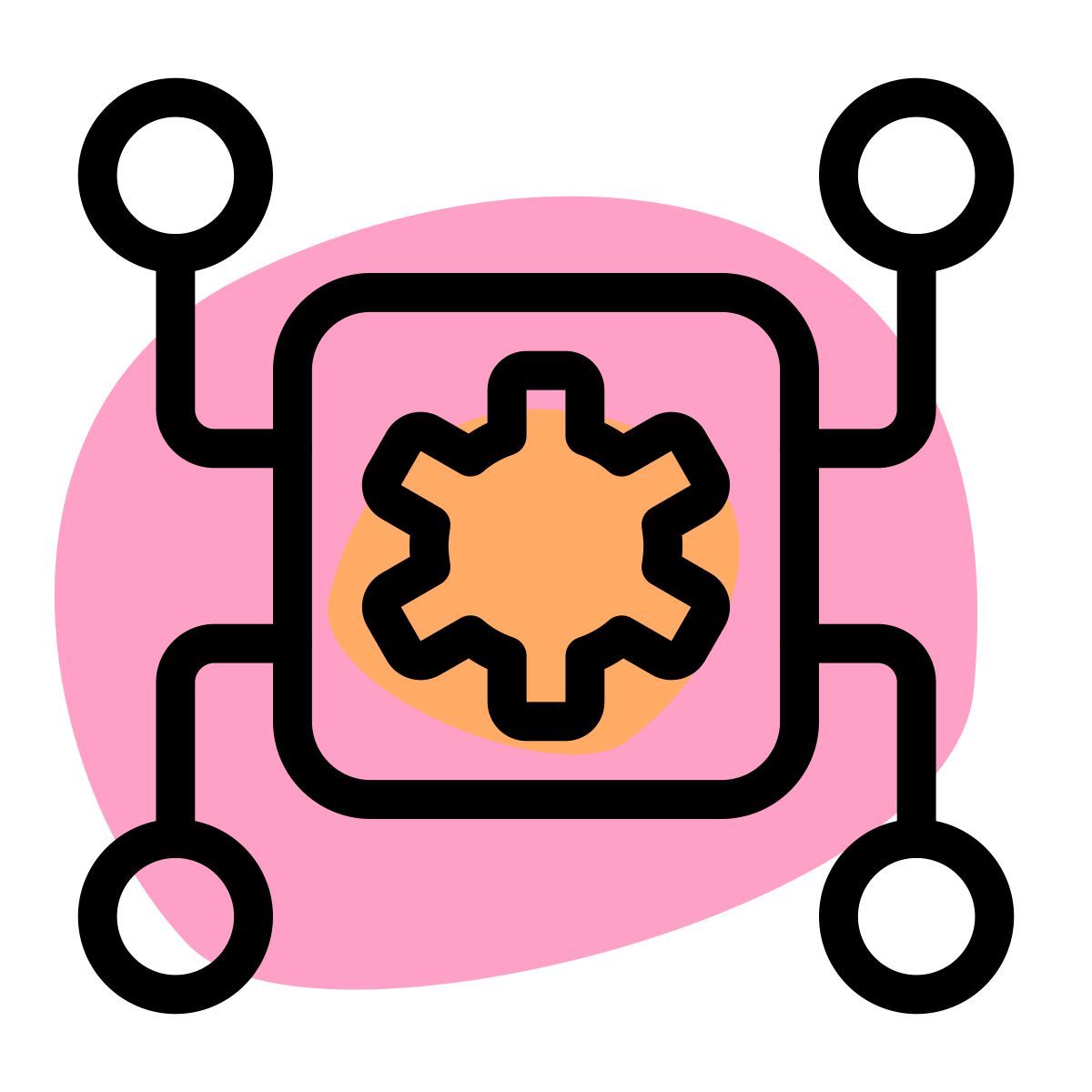 mikroprozessor konnektivität icon
