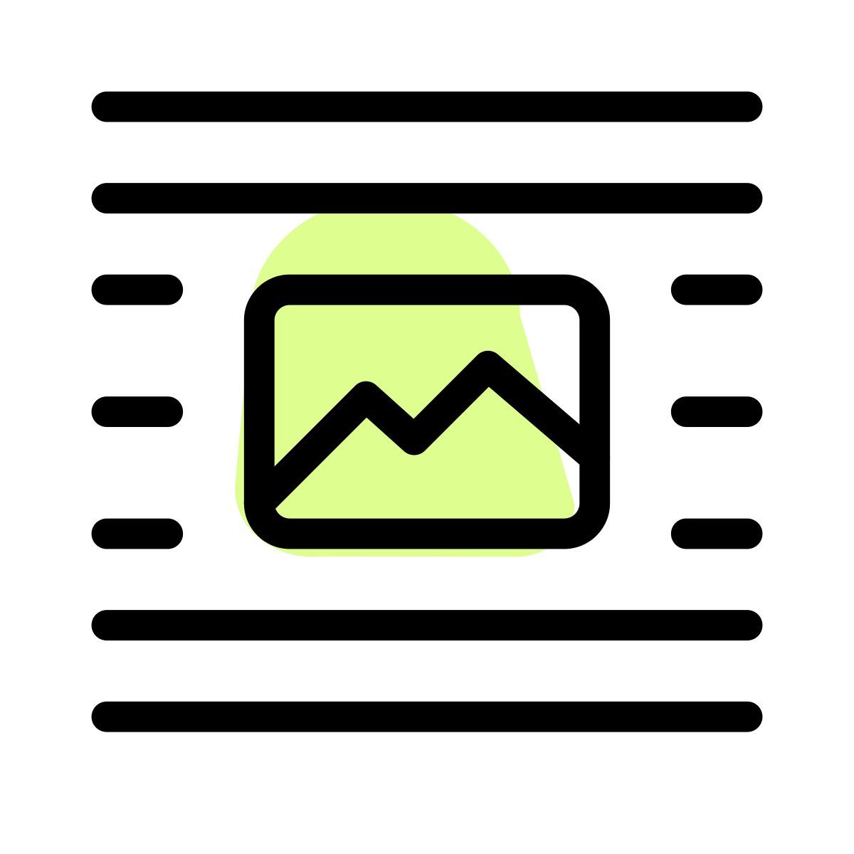 middle center image document page layout setting button icon