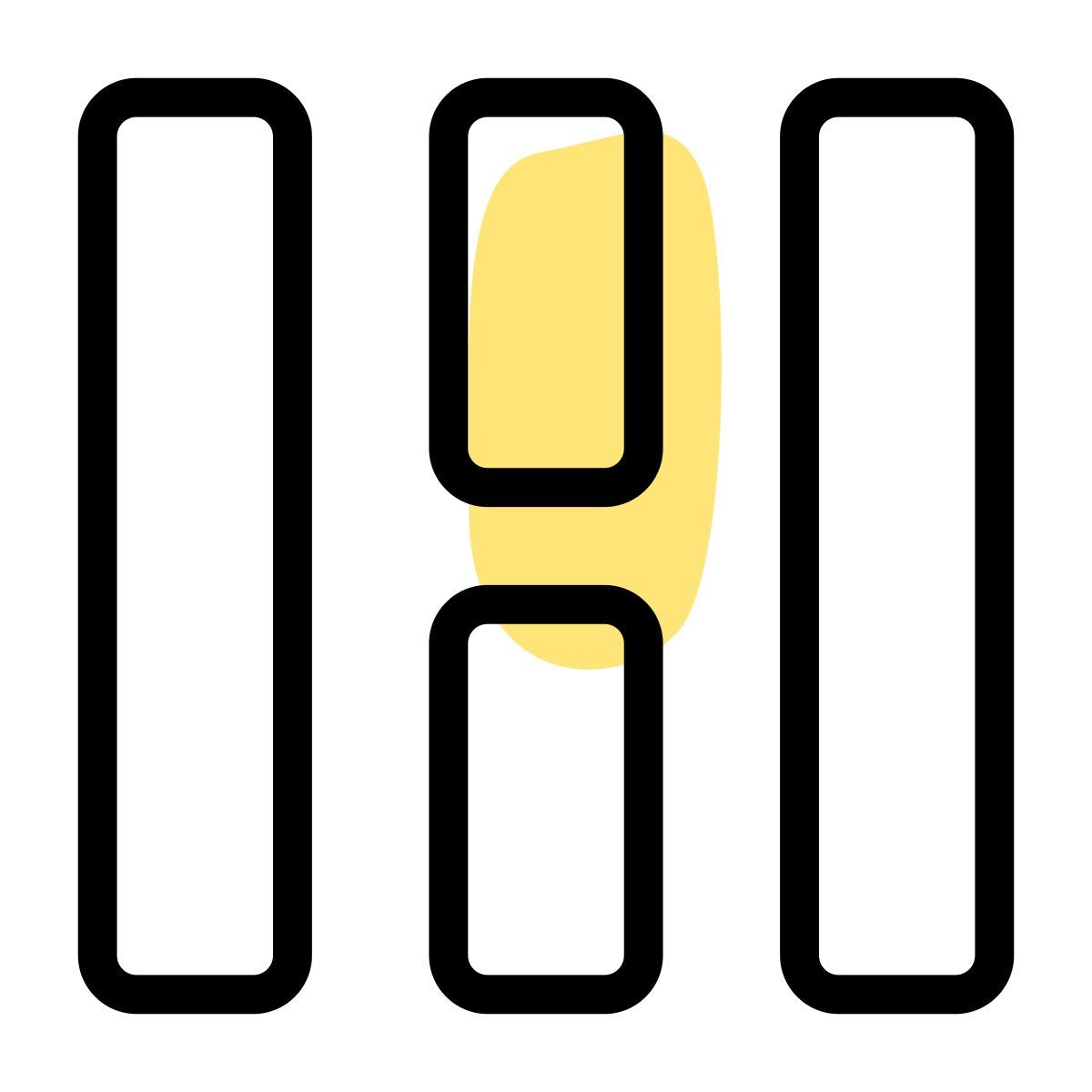 plantilla de diseño vertical icon